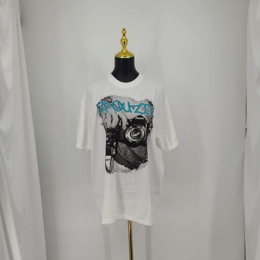 Comfort Colors White Graphic T-Shirt Canon/ Tomarrow Needs You On Back Size XL